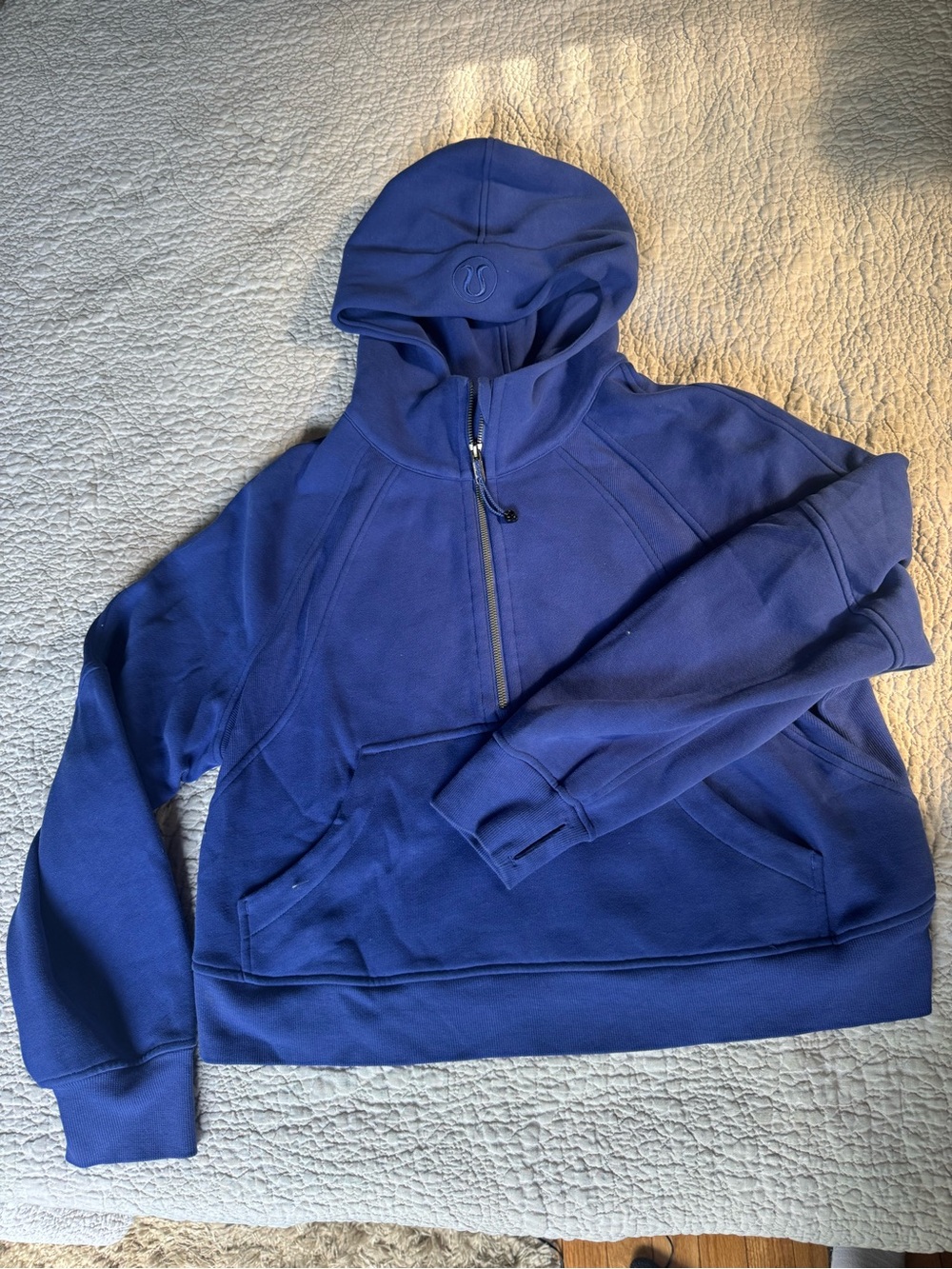 lululemon athletica Deep Blue Cropped Half-Zip Scuba